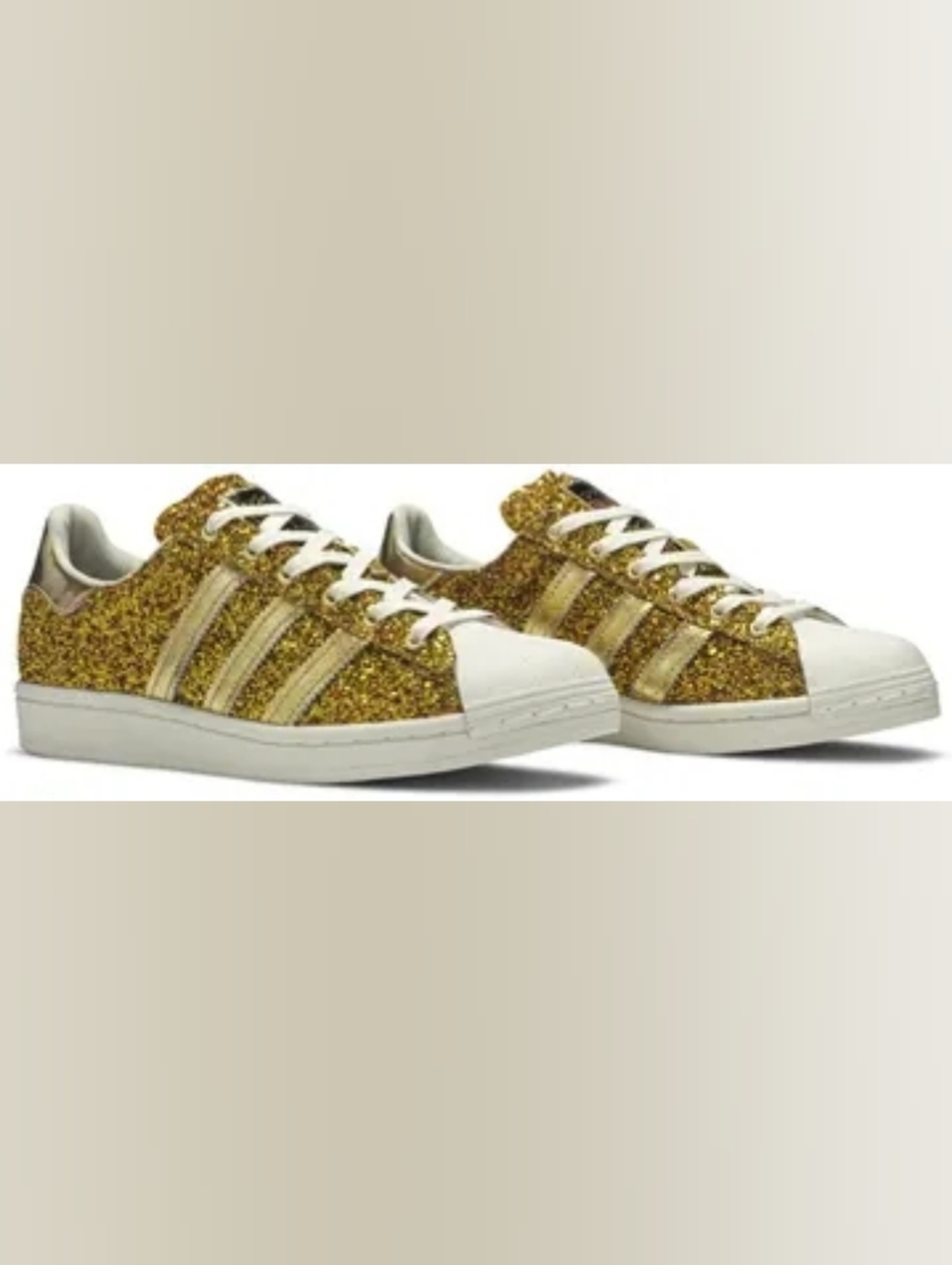 adidas Superstar sparkling Gold Sneakers 8.5 Only 500 Were Made